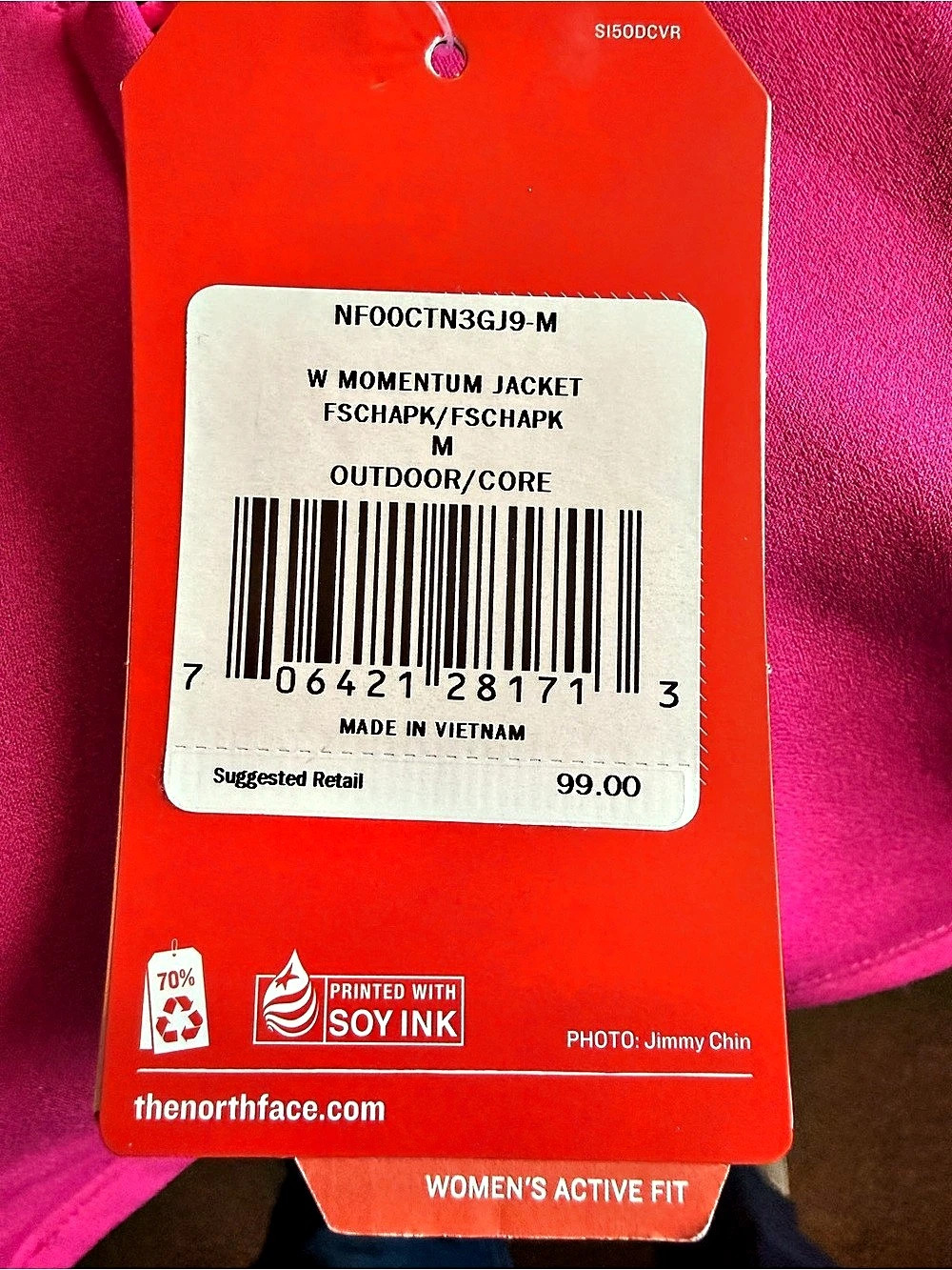 The North Face Women's Momentum Jacket Pink Medium NWT - Picture 4 of 9